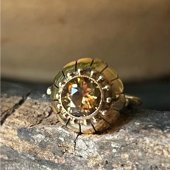 Antique/Vintage 14k Citrine Ring - Picture 6 of 16